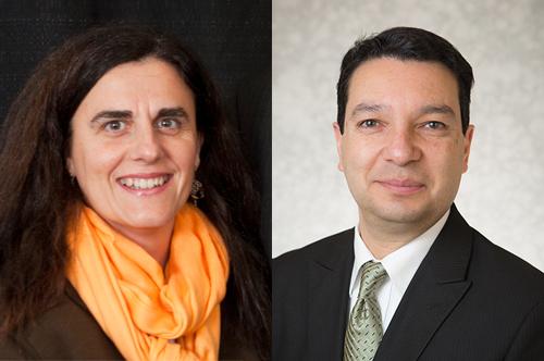 Natalia Gomez and Carlos Rodriguez are co-chairs for an affinity group for Latino faculty and staff members.