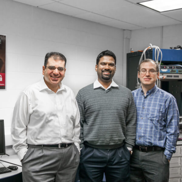 A group of professors helped design and organize the new lab: Mostafa El-Said, Vijay Bhuse and Andrew Kalafut.