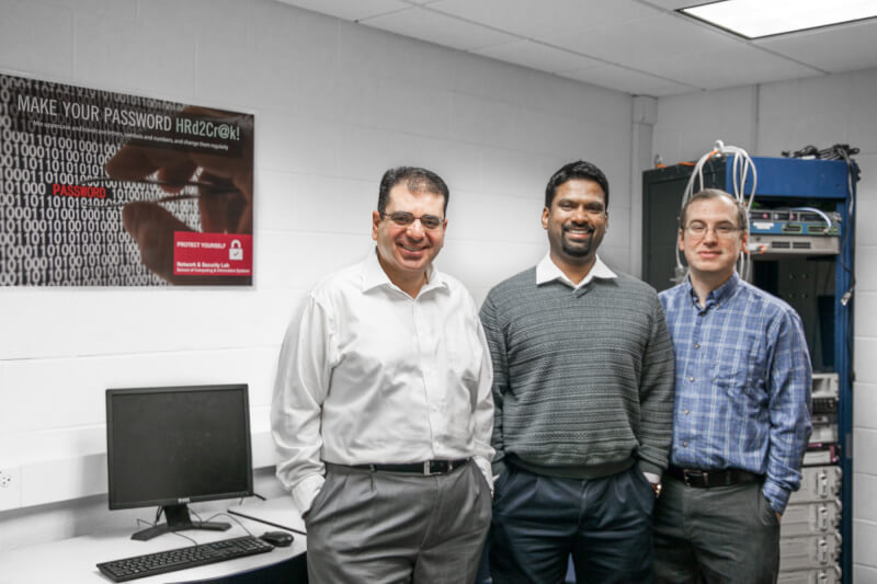 A group of professors helped design and organize the new lab: Mostafa El-Said, Vijay Bhuse and Andrew Kalafut.
