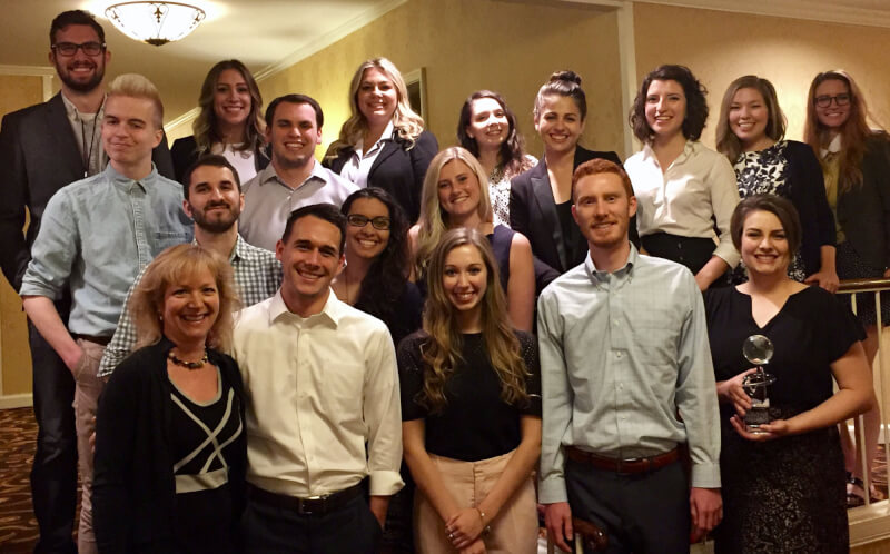 Grand Valley's NSAC team pictured at the AAF's ADMERICA national convention in June.