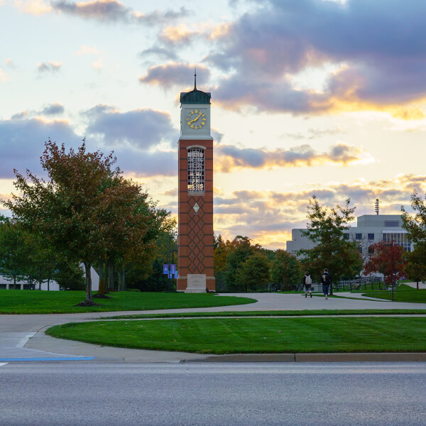 Allendale Campus looking at Cook Carillon Tower