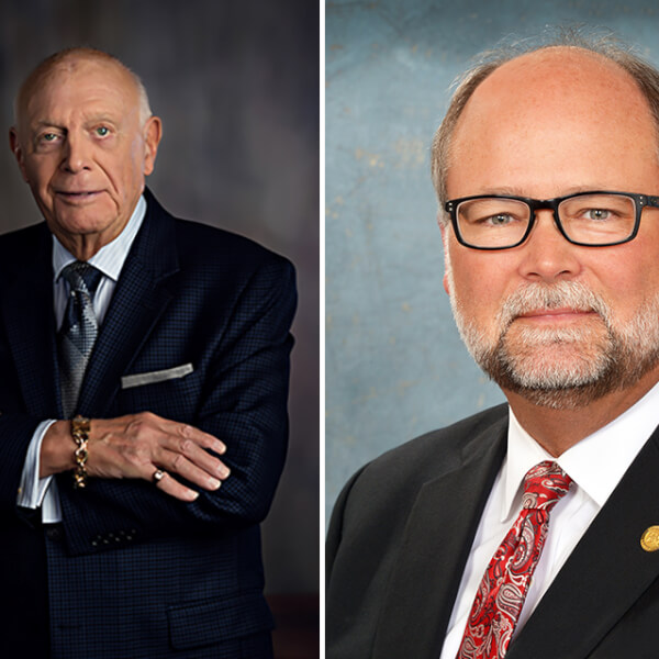 three head shots: John C. Kennedy, Raleigh J. Finkelstein and Arlan B. Meekhof 