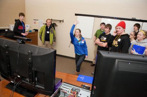 Students are last year's Project Day. 