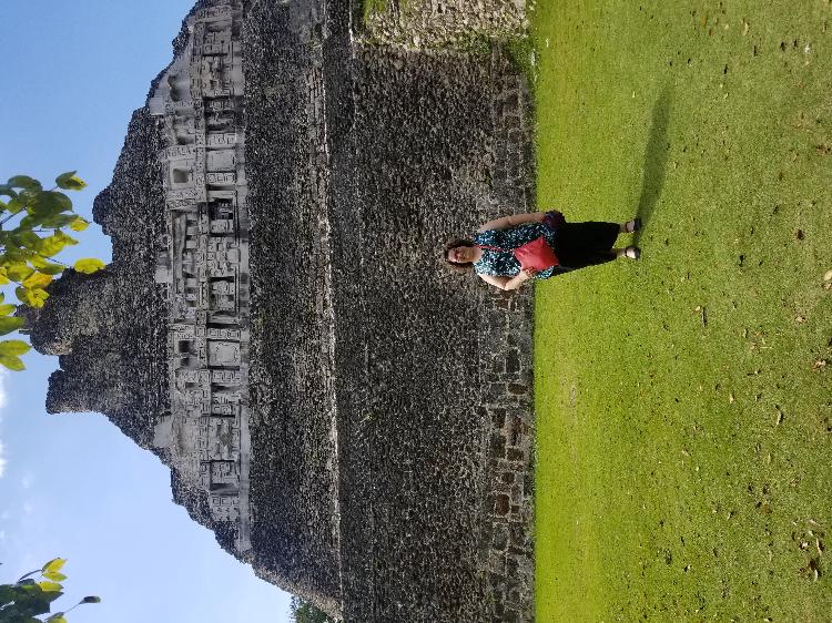 Carla Floyd-Slabaugh at Mayan Temple near San Ignacio, Belize