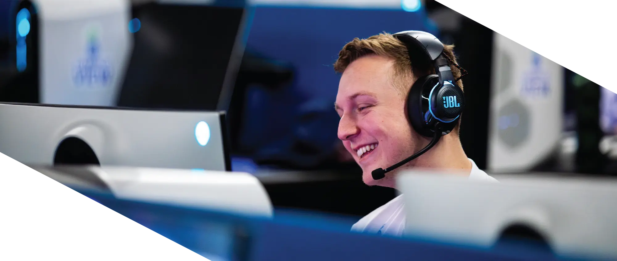 A student experiencing game design in a classroom.