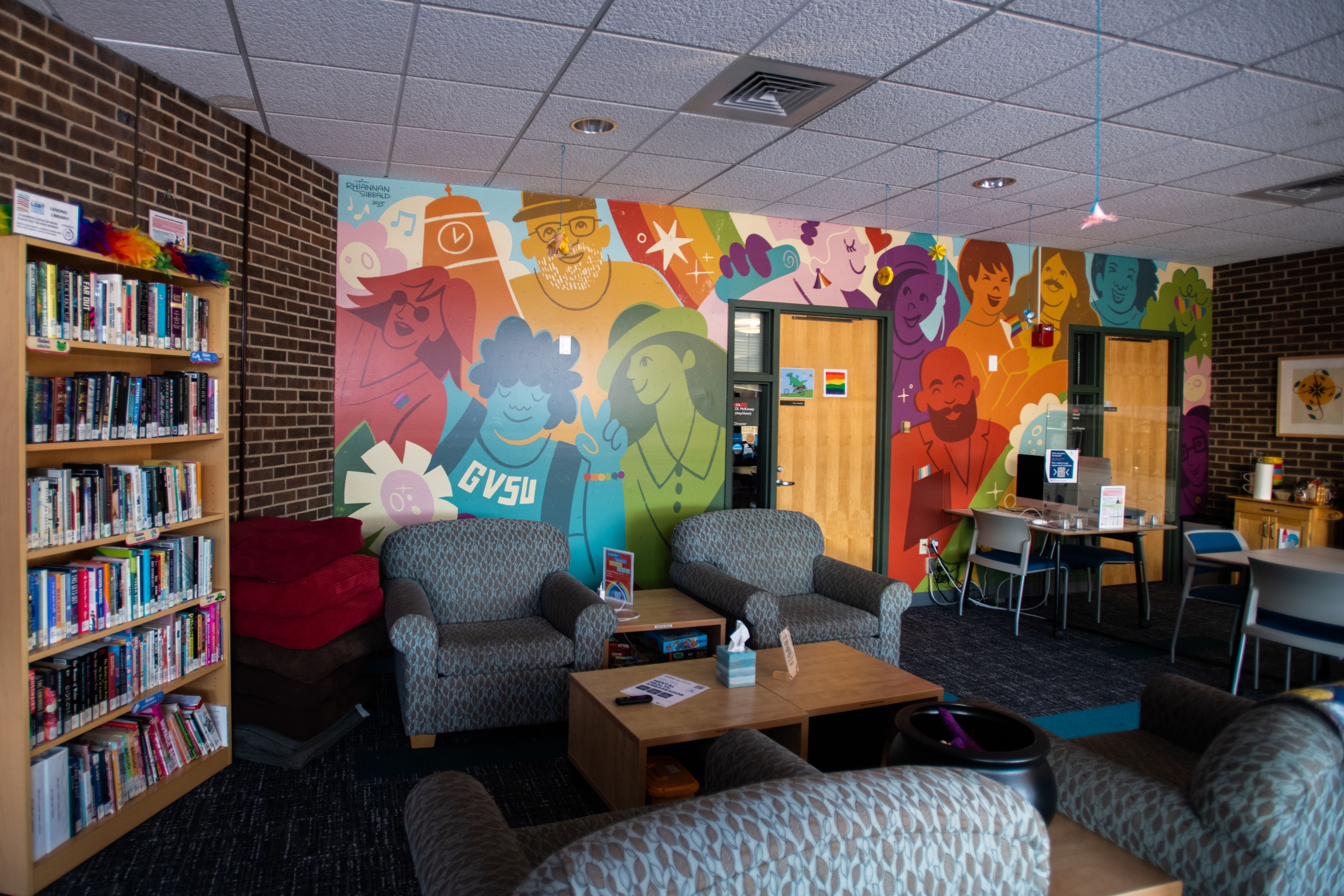 Interior of GVSU LGBT Resource Center 