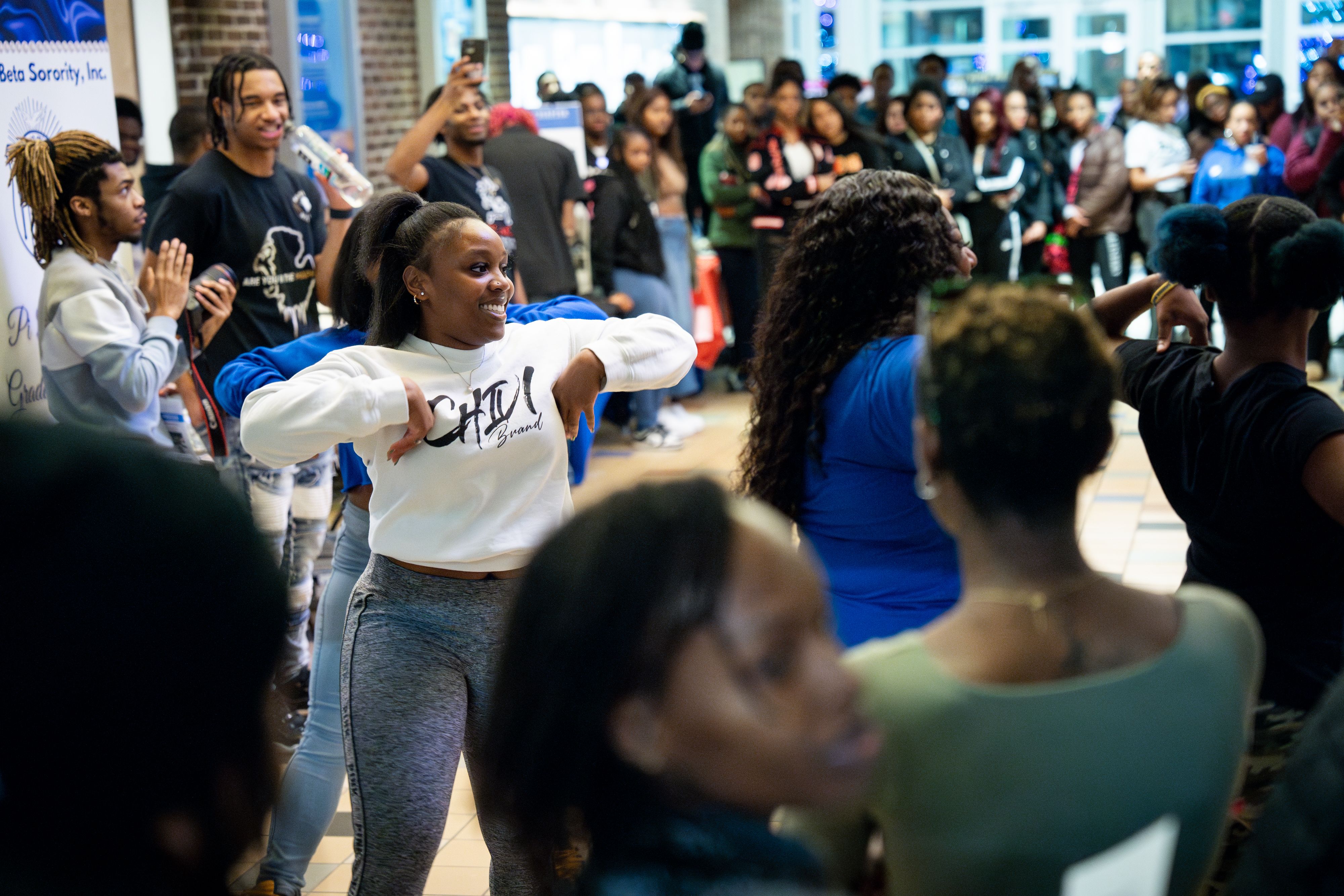 GVSU students dance during the 2024 Blackout event