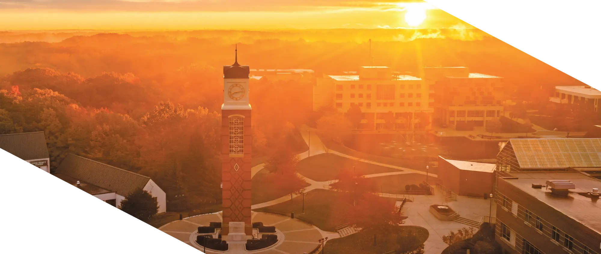 GVSU campus at sunset